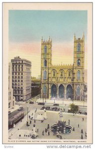 View of Place D'Armes and Notre Dame Cathedral, Montreal, Canada, 00-10s