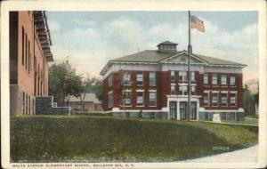 Ballston Spa NY Malta Ave Elementary School c1920 Postcard