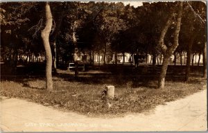 RPPC View of City Park Larimore ND c1918 Vintage Postcard N32