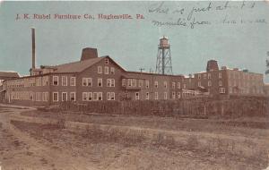 D66/ Hughesville Pennsylvania Pa Postcard c1910 J.K. Rishel Furniture Factory