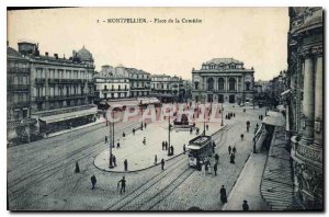 Old Postcard MONTPELLIER Place de la Comedie