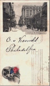 Philadelphia Chestnut St Pennsylvania Vintage Postcard C091