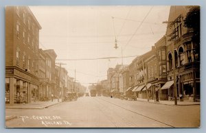 ASHLAND PA CENTRE STREET ANTIQUE REAL PHOTO POSTCARD RPPC