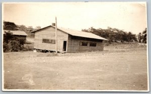 1920s RPPC Real Photo Postcard Barn Building Fallen Off Foundation