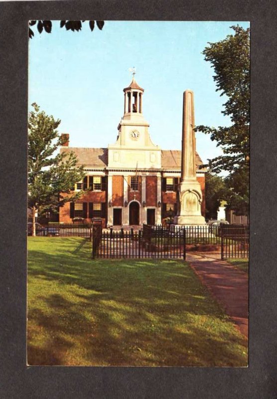 MA Town City Hall Westboro Mass Massachusetts Postcard Statue Monument