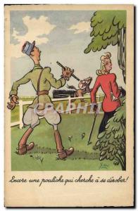 Old Postcard Equestrian Horse Riding Another filly who seeks to evade