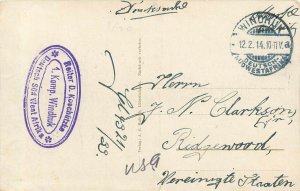 Deutsch Sudwest Afrika Postcard Posted Komp Windhuk Reiter D Koschutzke 1914 5Pf