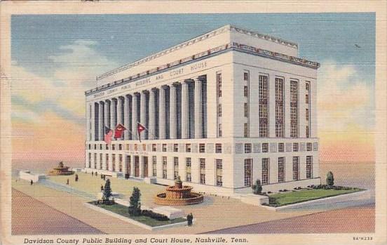 Tennesse Nashville Davidson County Public Building And Court house 1941