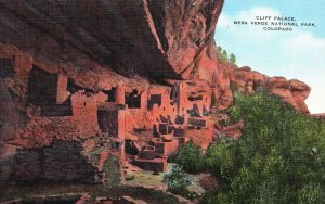 Vintage Postcard Cliff Palace Mystery Island Mesa Verde National Park Colorado