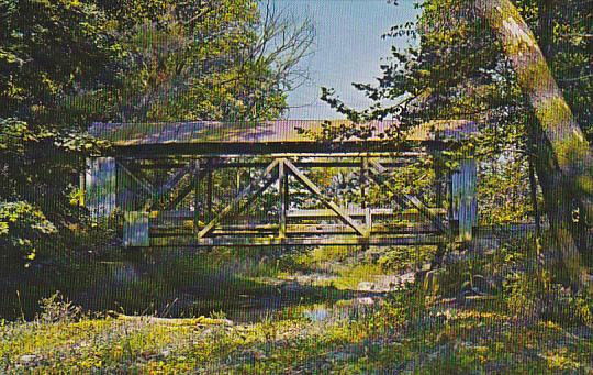 Licking County Covered Bridge Over Lobdell Creek St Albans Township Ohio