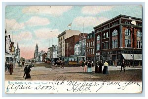 1906 Broad Street View Trolley Building Richmond Virginia VA Tuck's Postcard