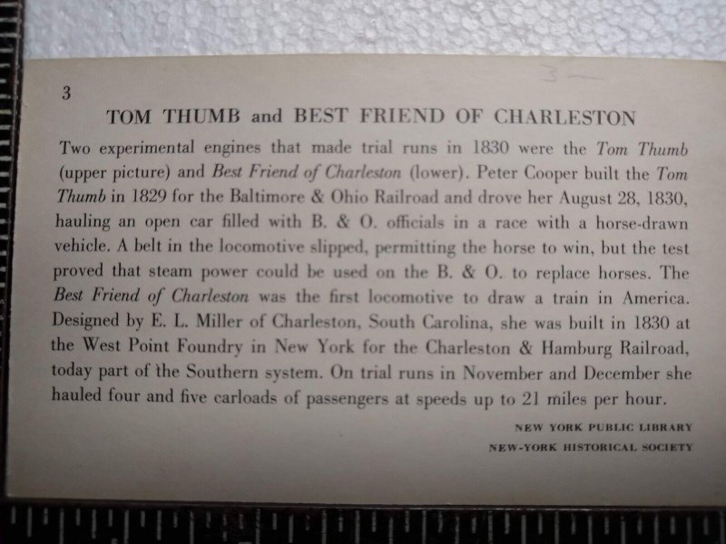 Postcard Tom Thumb and Best Friend Of Charleston