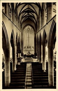 RPPC Interior Heiliggeist Church Heidelberg Germany Real Photo Postcard