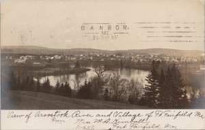 Fort Fairfield ME Aroostook River c1905 Real Photo Postcard G56 *as is