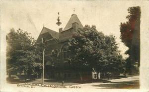 Anderson Indiana C-1910 Hope Congregational Church RPPC Photo Postcard 48