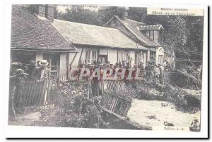 Elbeuf Old Postcard Houses flooded street Thit Anger (reproduction)