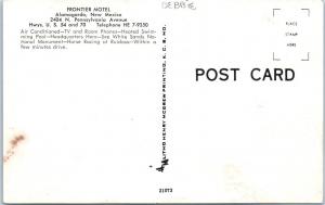 ALAMOGORDO, NM New Mexico   FRONTIER MOTEL    c1950s  Roadside   Postcard 