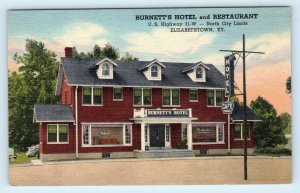 ELIZABETHTOWN, Kentucky KY~ Roadside BURNETT'S HOTEL & Restaurant 1940s Postcard