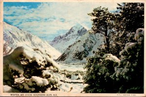 New Zealand Mount Cook Southern Alps Winter Scene 1971