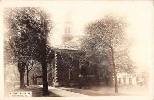 Alexandria Virginia Christ Church Real Photo Antique Postcard K101852