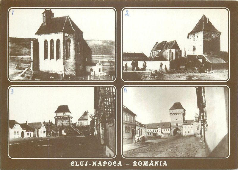 Romania Cluj Napoca multi view calvaria manastur croitorilor turn Postcard
