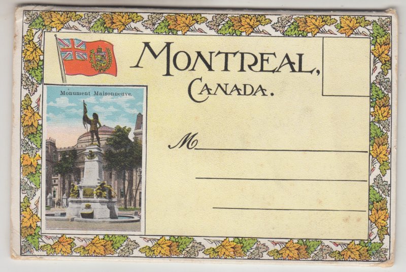 P2470, vintage postcard foldout 9 page views montreal canada
