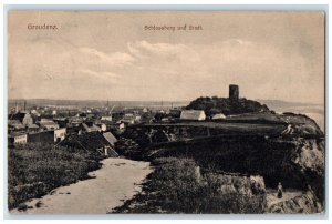 c1910's View Of Graudenz Schlossberg Und Stadt Poland Posted Antique Postcard