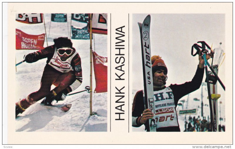 SKIING; 2-Views of Hank Kashiwa, Placing fourth on the ISRA professional circ...