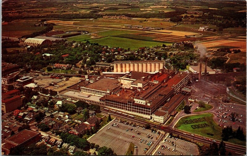 Hershey Foods Corporation Pennsylvania Chocolate Plant Aerial View UNP Postcard 