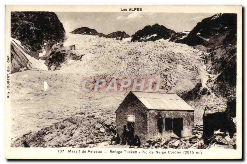 Old Postcard Mountaineering Refuge Tuckett Snow Peak Cordier