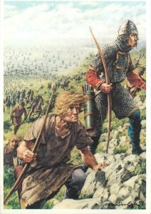 Trade card Europe in Middle Age 1066 Hastings battle