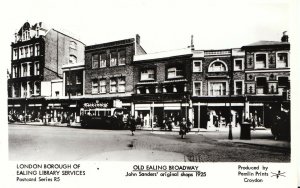 London Postcard - Old Ealing Broadway - John Saunders' Original Shops 1925 2158