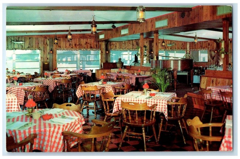 c1950's Mike Gordon Sea Food Restaurant Dining Interior Miami Florida Postcard