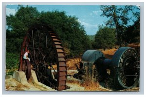 Mother Lode Country Mining Pelton Wheel Angels Camp, CA c1960s Vintage Postcard