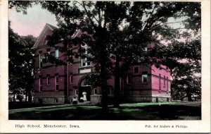 Postcard High School in Manchester, Iowa~132051