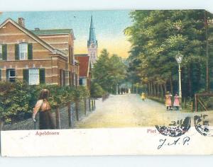 1906 postcard STREET SCENE Apeldoorn - Gelderland Netherlands F5174