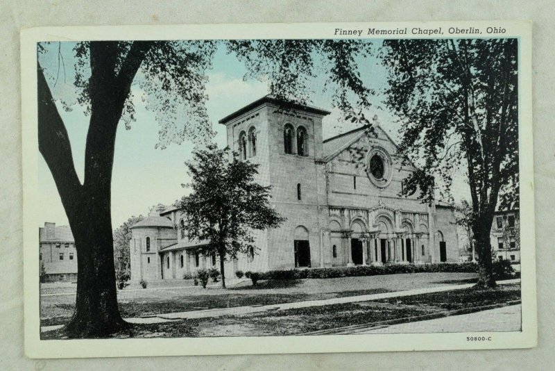 Blue Sky, Finney Memorial Chapel, Oberlin, Ohio Vintage Postcard P45 