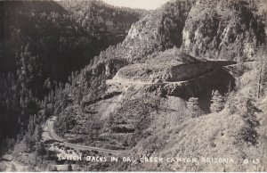 Arizona Switch Backs In Oak Creek Canyon Real Photo