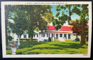 Vintage Postcard 1949 Audley, Home of Nellie Custis, Berryville, Virginia