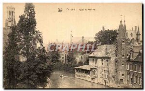 Old Postcard Bruges Quai du Rosaire