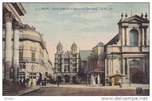 Eglise St-Michel Et Bourse Du Commerce, Dijon (Côte-d´Or), France, 1900-1910s