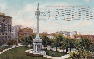 Soldiers And Sailors Monument Scranton Pennsylvania 1908