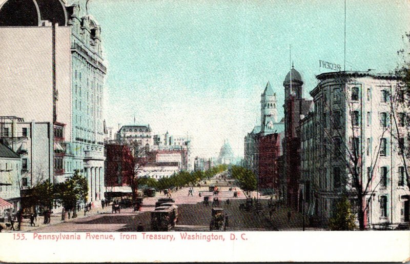 Washington D C Trolleys On Pennsylvania Avenue From Treasury