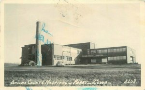 Automobiles Dallas County Hospital Perry Iowa 1958 RPPC Photo Postcard 20-2849