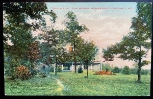 Vintage Postcard 1907-1915 Seelheim, The Weber Homestead, Oakland, Maryland