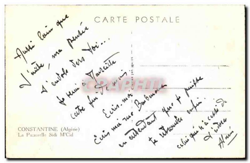 Postcard The Old Constantine Sidi M'Cid Gateway