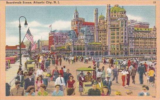 New Jersey Atlantic City Boardwalk Scene