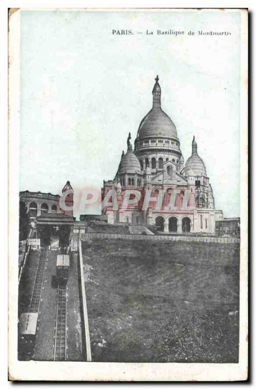 Postcard Old Montmartre Basilica of Montmartre