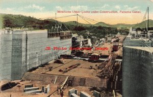 Panama, Canal, Miraflores Upper Locks under Construction, Valentine-Souvenir