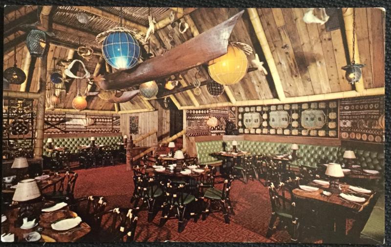 Postcard Unused Trader Vic's at Statler Hilton Boston MA LB